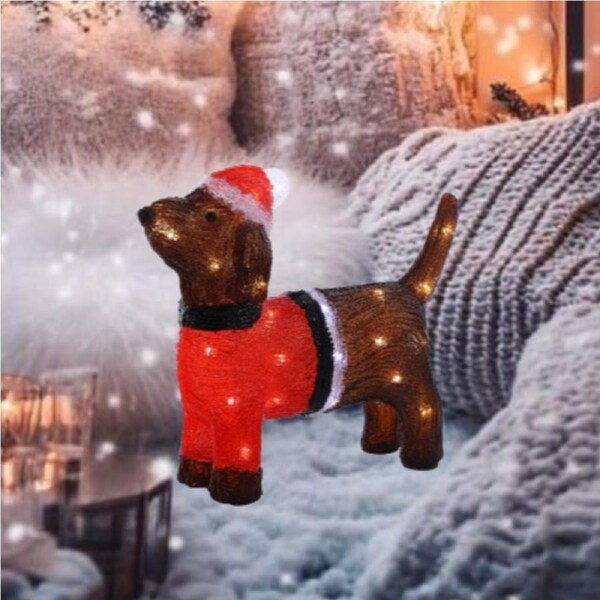 Acrylic Dachshund Dog - H36cm