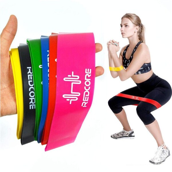Resistance Bands Set of 6 for Exercise Men and Women Legs Arms Booty Yoga Physio