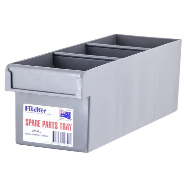 Fischer Plastics Spare Parts Tray 100W x 100H x 300D mm Grey