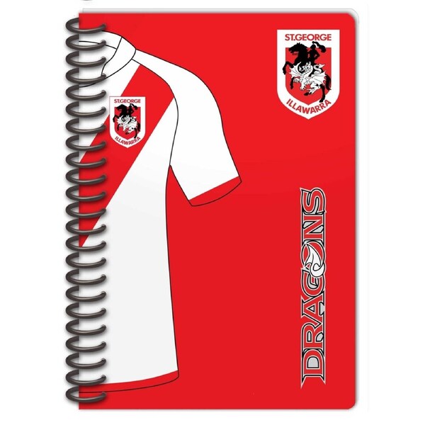 NRL NoteBook Pad - Set Of Two - St George Illawarra Dragons - Rugby League