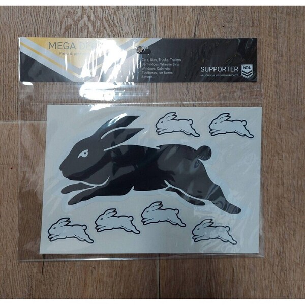 NRL Mega Decal New Design - South Sydney Rabbitohs - Car Sticker 250mm