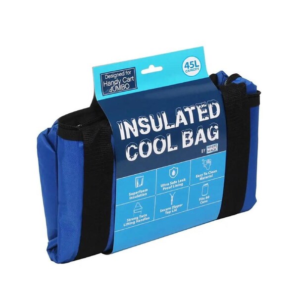 Handy Trolley 45L/38.5cm Insulated Jumbo Cool Bag Lunch Picnic Storage Bllue
