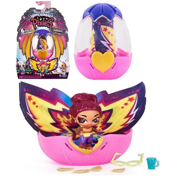 Hatchimals Pixies Wilder Wings Sassy Skylee Ages 5+ Toy Butterfly Fly Play Doll Hatch Glitter
