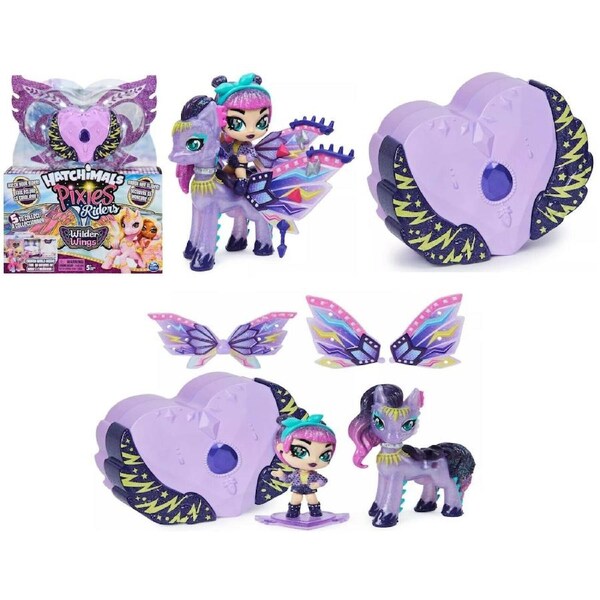 Hatchimals Pixies Riders Wilder Wings Mel PonyGater GlidderToy Hatchimal Pet Pony Doll Dragon Horse