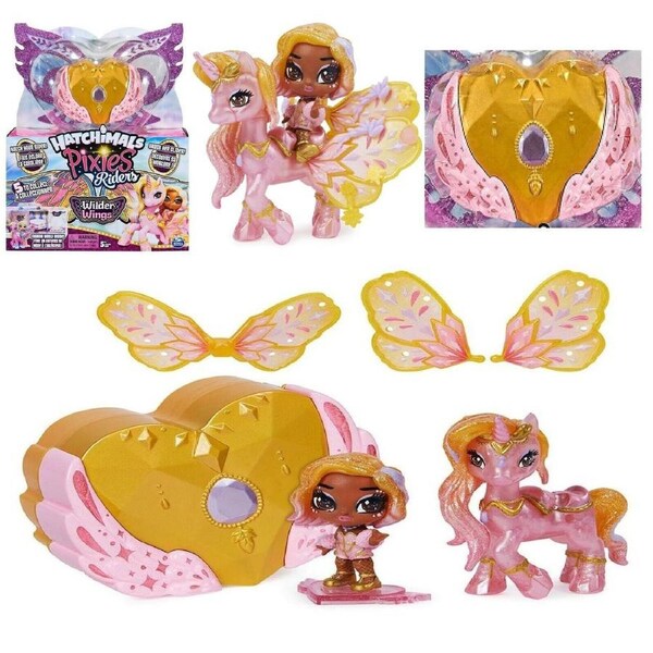 Hatchimals Pixies Riders Wilder Wings Sophie Unicorn Glider Toy Hatchimal Pet Pony Doll Dragon Horse