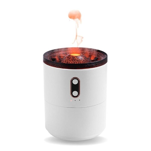 450ml Ultra Quiet 2 Modes Volcano Flame Simulation Air Humidifier - Type C