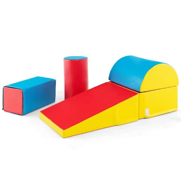 Costway Soft Foam Blocks Climb Crawl & Slide Playset Indoor Activity Toy Birthday Gift