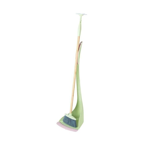 Vigar 104cm Florganic Lobby Broom & Dustpan Set Dust/Dirt Cleaner w/ Rubber Lip