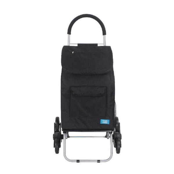 Handy Trolley Foldable 99cm/40L Shopping Grocery Bag w/ Climbing Wheels Black