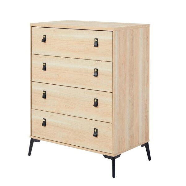 Hunter Chest of Drawers with 4 Drawers Bedroom Dresser, Oak