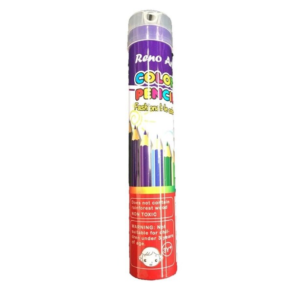 12 Coloured Pencils Set Art Supplies Metal Tin Case Colour Sketch NON-TOXIC