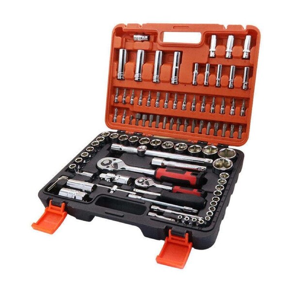 Ozoffer 94PCS Ratchet Box Socket Set Box Set Spanner Set Wrench Set Tools Set