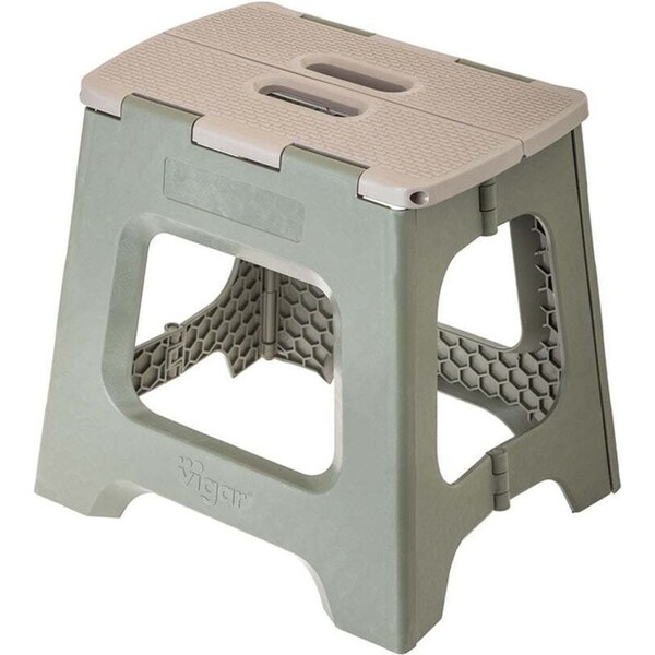 Vigar Compact Foldable 32cm Plastic Step Stool Outdoor/Kitchen Chair Ecological