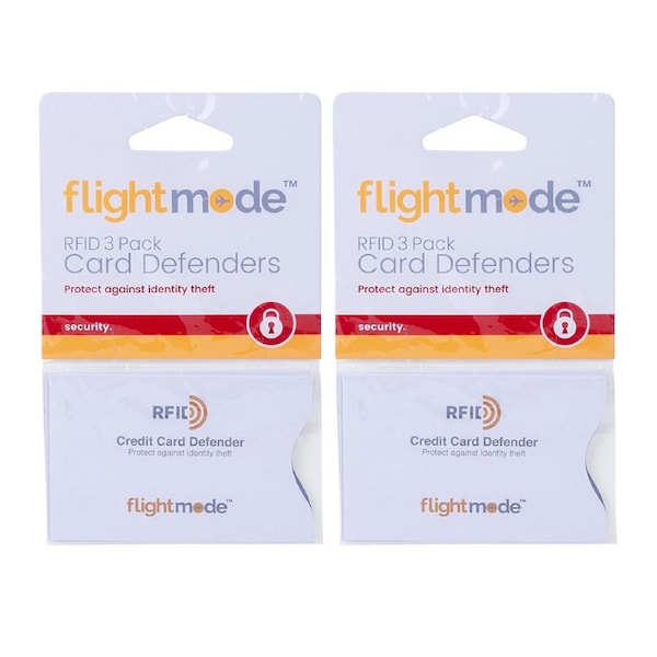 6x Flightmode Aluminium Tear Resistant RFID Blocking/Defender Card Sleeve