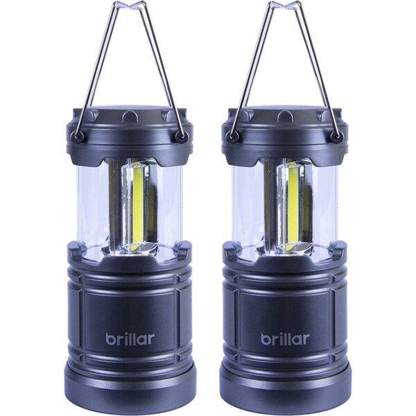 2x Brillar Cob LED 260 Lumens Popup Lantern Tent Light Camping/Hiking Lamp Asstd