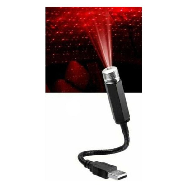 Atmosphere USB Roof Car Star Ceiling Lamp Night Lights LED Sky Laser - Red