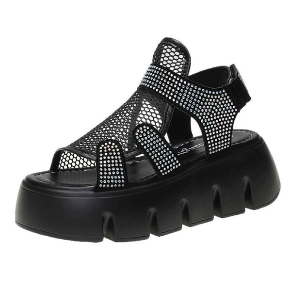 Women Mesh Platform Sandals Casual Footwear Size 40