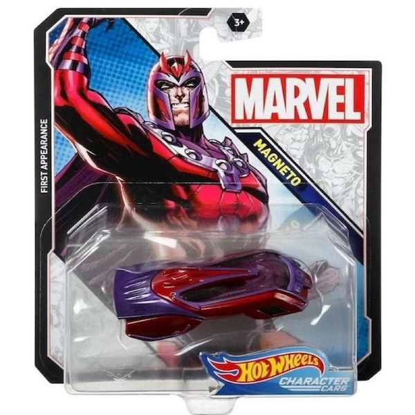 Hot Wheels Marvel Car 3+ Toy Magneto Character Car Race Fun