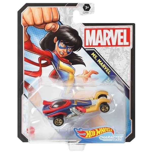 Hot Wheels Marvel Car 3+ Toy Ms Marvel Character Car Race Fun