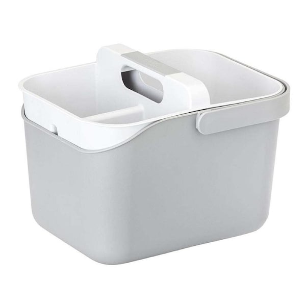 Vigar Rengo 3L Bucket & Caddy Set w/ Carry Handle Storage Home Organiser Grey
