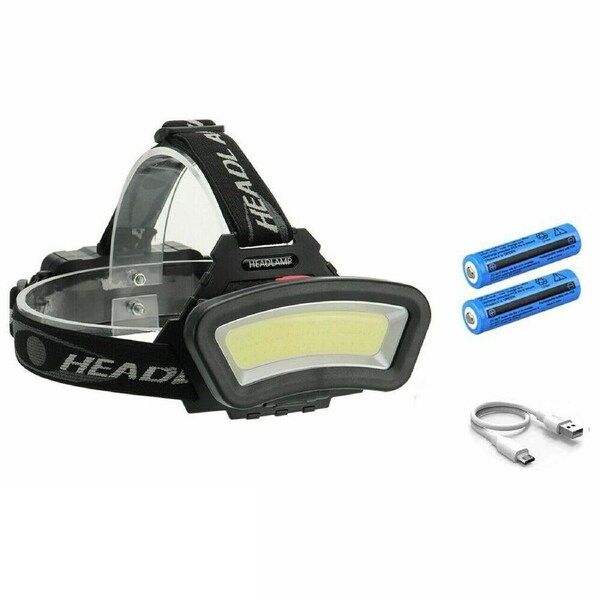 1000000LM COB+ LED Headlamp Headlight Torch USB Rechargeable Flashlight Work RC