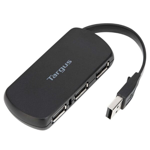 Targus 4-Port USB Hub Black Compatible with PC and MAC
