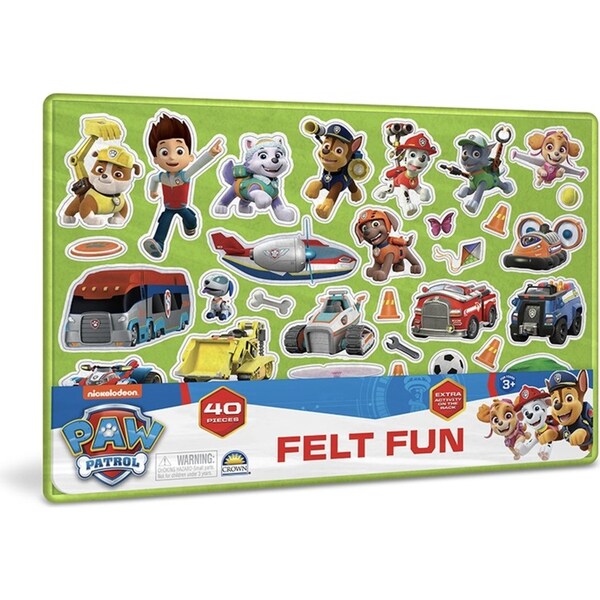 Crown Paw Patrol Felt Fun Kids/Children's Toy Interactive Activity Board 3yrs+
