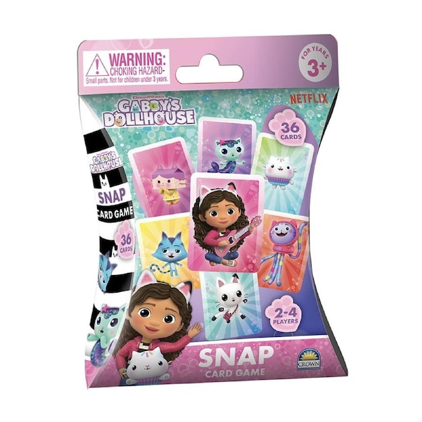 Crown Gabby's Dollhouse Snap Kids/Children's Fun Tabletop Card Game 3yrs+