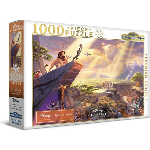 1000pc Harlington Thomas Kinkade Kids Puzzle Disney The Lion King 8yrs+ 69x50cm
