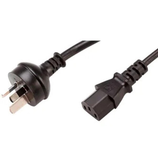 Hypertec 2M 0.75mm 10 Amp IEC C13 to AUS 3 Pin Cable Plug Black