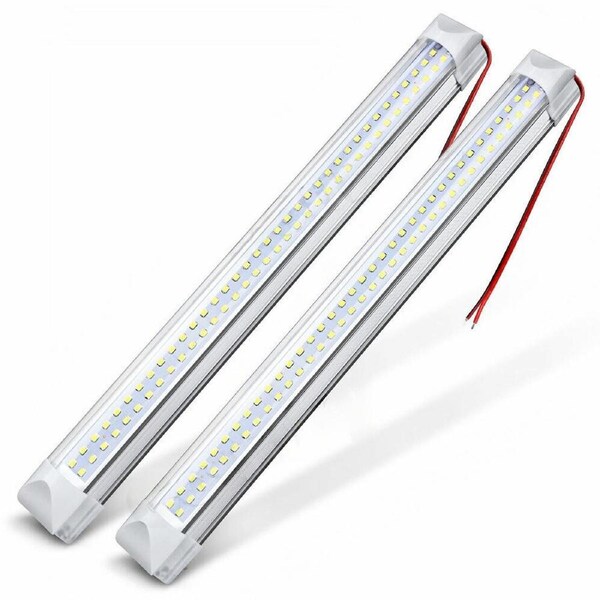 Strip Light Bar 12V 72 LED Car Interior Lamp Caravan 4WD Camping Boat Fishing - 2x