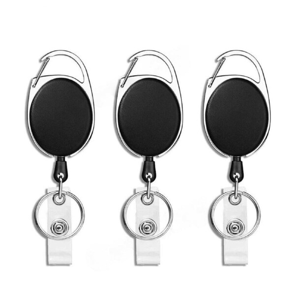 Retractable Id Badge Lanyard Opal Card Holder Business Security Pass Key Ring