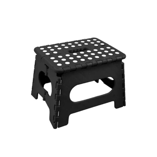 Plastic Folding Stool Portable Chair Outdoor Camping Black