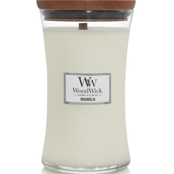 Woodwick Magnolia Blossoms Large Candle Crackles As It Burns 610G Hourglass