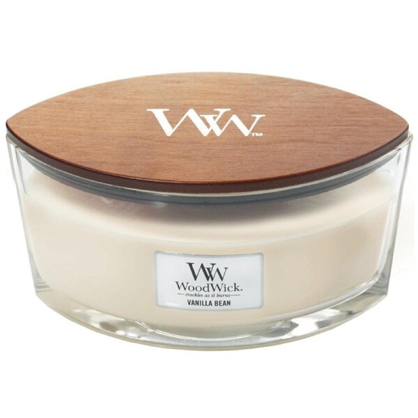 Woodwick Vanilla Bean Candle Crackles As It Burns Ellipse Hearthwick