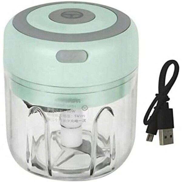 250ml Electric Garlic Food Chopper Vegetable Chopper Grinder Blender Green