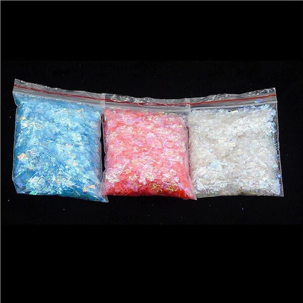 4 bags Nail Art Glitter Holographic Flakes Glitter DIY Nail Art 3D Sequins Decor