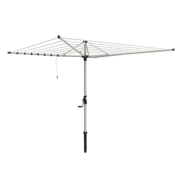 Hills 8 Line Rotary Galv Steel Clothesline Outdoor 58m Drying Space Surfmist