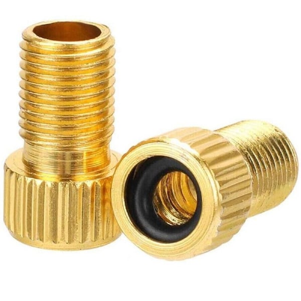 2pc Bicycle Pump Adapters Converter Presta to Schrader Bike Valve Tyre Connector