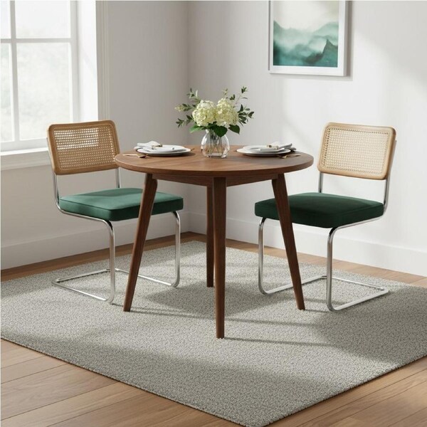 1 Set of 2 Levede Cesca Replica Cantilever Dining Chairs Green