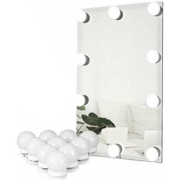 Make Up Mirror 10 Bulbs Dimmable Lamp Vanity Light LED Lights Hollywood Style