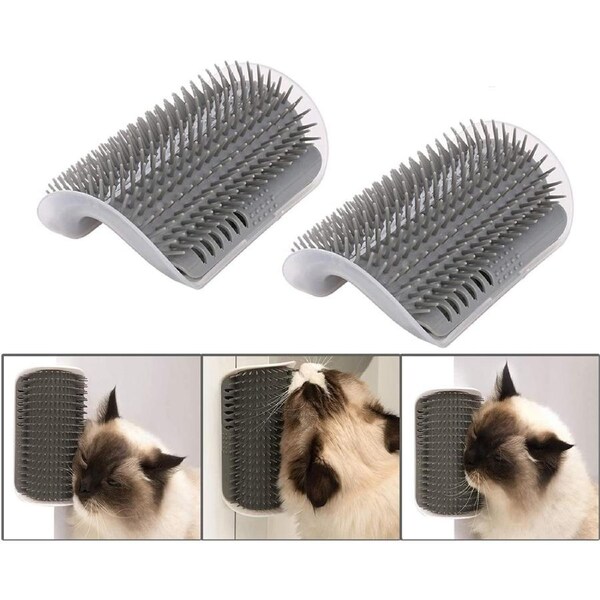 Hansona 2PCs Pet Self Grooming Brush