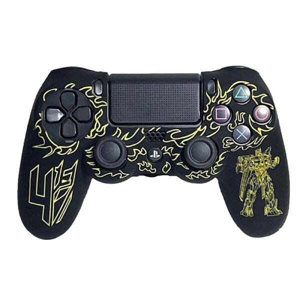 Silicone Cover For PS4 Controller Case Skin - Transformer Design Yellow