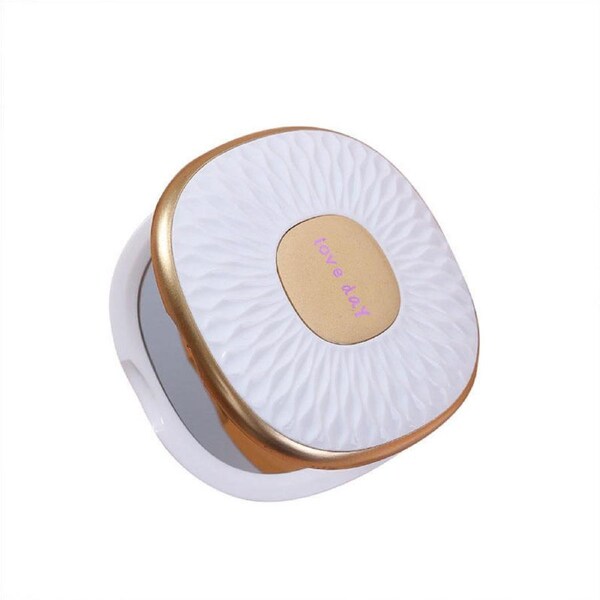Nevenka Double Sided Magnification Travel Makeup Mirror-Pearl White