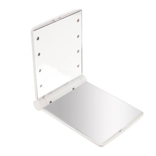 Nevenka Portable LED Lighted Travel Makeup Mirror-White