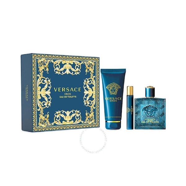 Eros 3 Piece 100ml Eau De Toilette by Versace for Men (Gift Set-C)