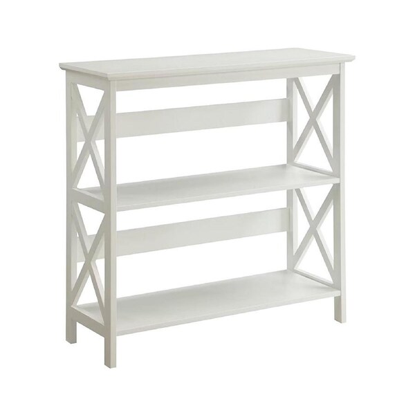 Sarantino Lucas 3-Tier Bookshelf Display Rack in White