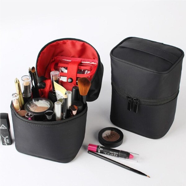 Cosmetic Bag Portable Travel Bag Wash Bag Cylinder Handbag