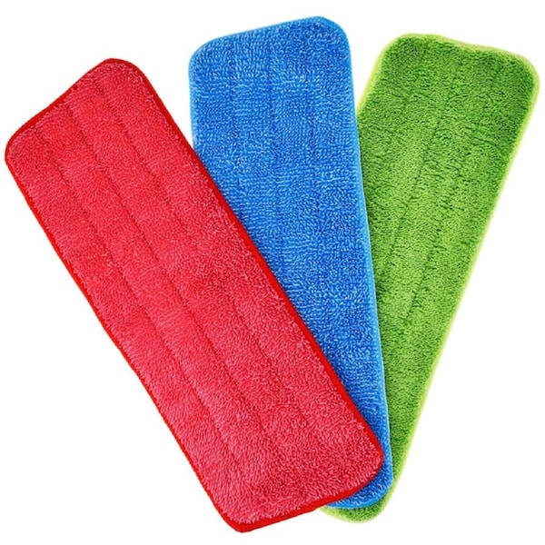 3 Pcs Mop Replacement Heads for Wet/Dry Mops Flat Replacement Heads