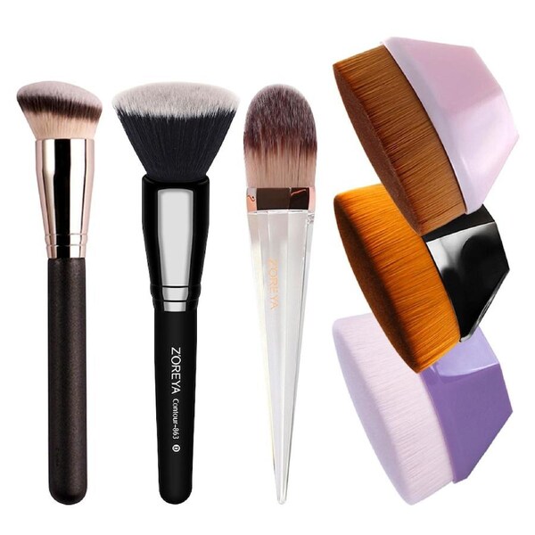 6 Pcs Perfect Makeup Brush Foundation Brush For Face Blush Liquid Powder Cream